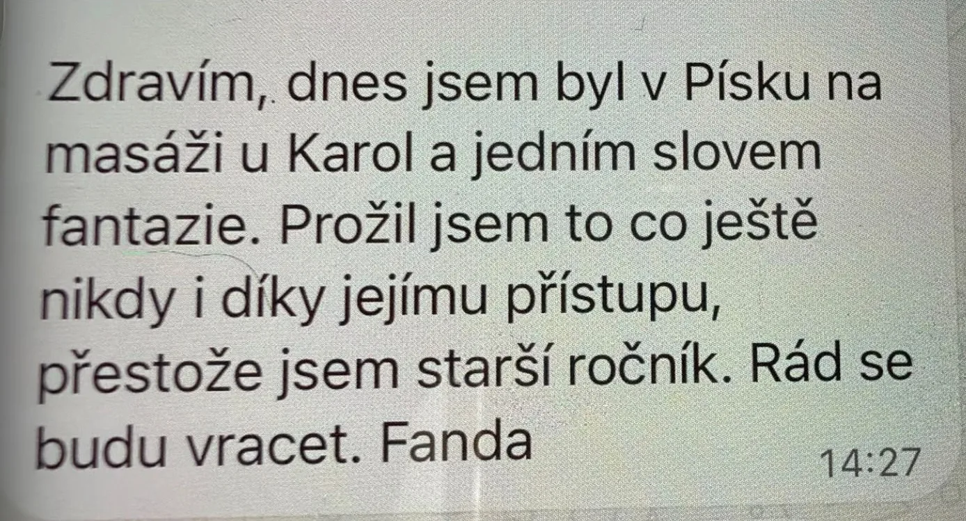 Zpráva od klienta